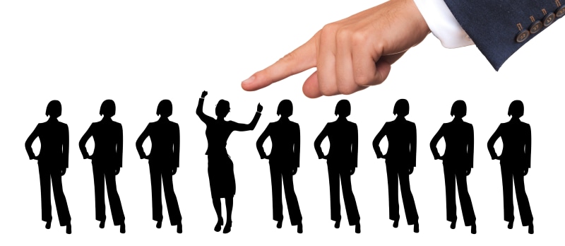 human body part, suitable, white background, head of human resources, joy, employees, males, businessman, selection, finger, index finger, group, group of people