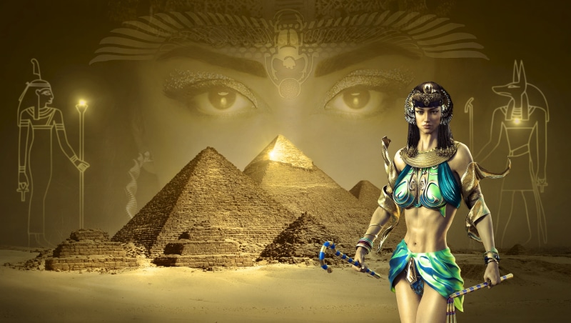 feminine, person, anubis, history, gold, atmospheric, face, stone, sculpture, drought, magic, 4K, the past, mystical, magical, empress, mood, architecture