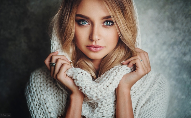 Evgeny Freyer, blonde, 1080P, portrait, Polina Grents, women, 500px, face
