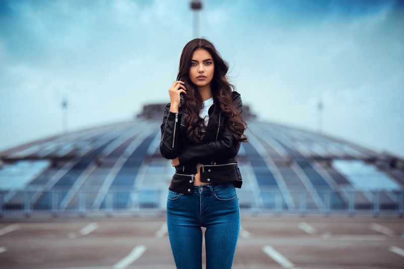 long hair, real people, Anatoli Oskin, beauty, the gap, leather, front view, leisure activity, outdoors, hair, young adult, hairstyle, leather jacket, lifestyles