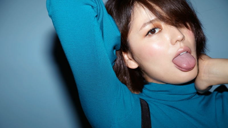 s, looking, adolescence, portrait, one person, blue, hairstyle, brown hair, turtlenecks, teardrop, girls, females, depression - sadness, headshot, sleeved