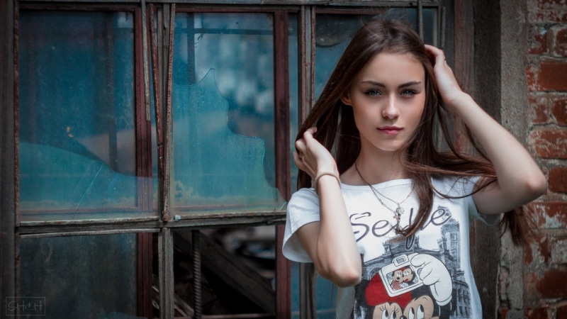 women, Catherine Timokhina, window, model, 1080P