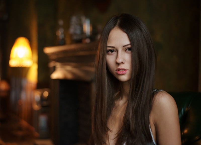depth of field, 1080P, portrait, Maxim Maximov, face, Catherine Timokhina, women
