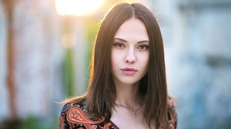 face, women, Catherine Timokhina, brunette, 1080P, brown eyes, portrait, lips, long hair