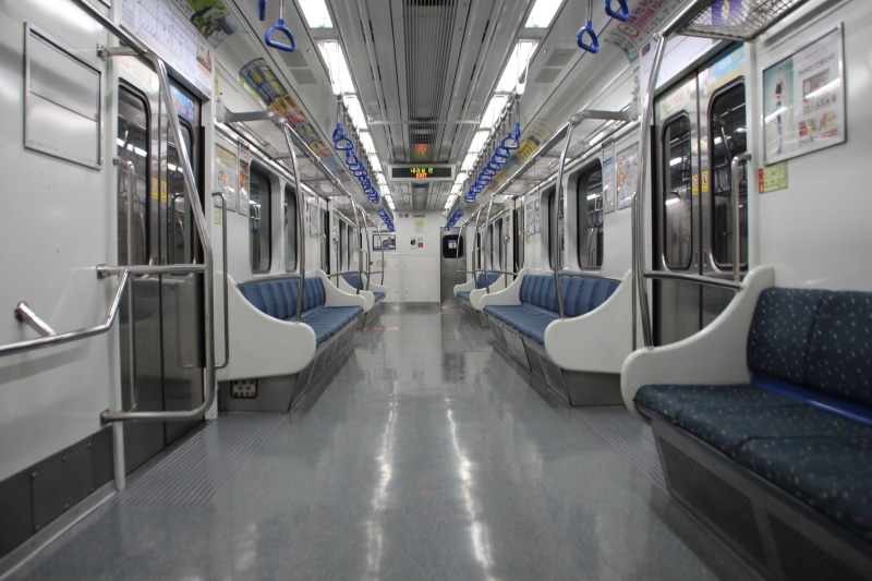 railway, aisle, clean, coach, subway, commuting, seating, technology, history, indoors, direction, train station, commute, public transportation, korean