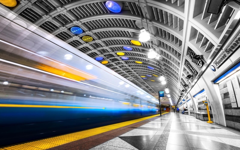 station, black, nature and landscapes, grey, train, tiles, lights, 1080P, floor, long exposure, exposure, long, subway