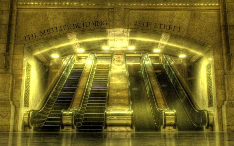 modern, New York City, arch, communication, blurred motion, illuminated, architecture, reflection, travel destinations, transportation, lighting equipment
