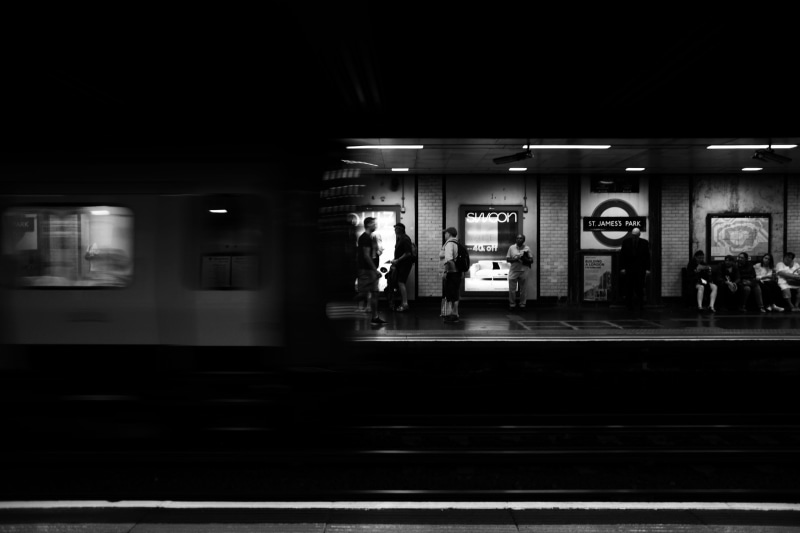 rail, station, monochrome, railroad Station Platform, railroad Track, city, city Life, commuter, subway Train, urban Scene, underground, dark, tube, transportation