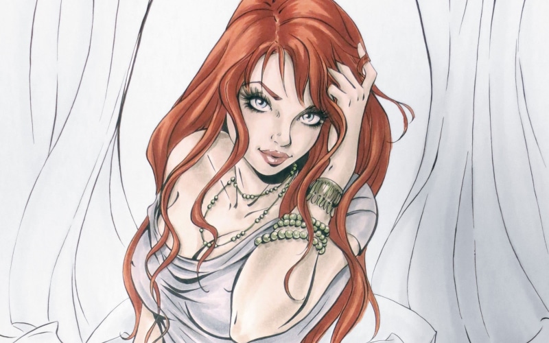 fashion, female, fashion model, young women, Spider-Man, studio shot, 2K, adult, Mary Jane, beauty, redhead, dyed hair, character, headshot, hair, lifestyles