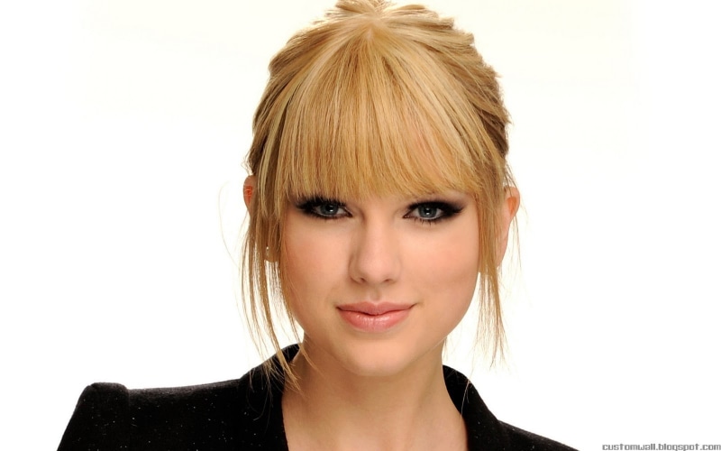 smoky eyes, smiling, face, blonde, 720P, singer, Taylor Swift, looking at viewer, women