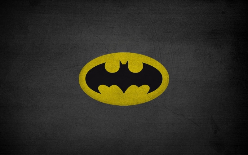black, creativity, Batman, art and craft, smiling, close-up, copy space, indoors, single object, representation, no people, circle, black color, gray, yellow