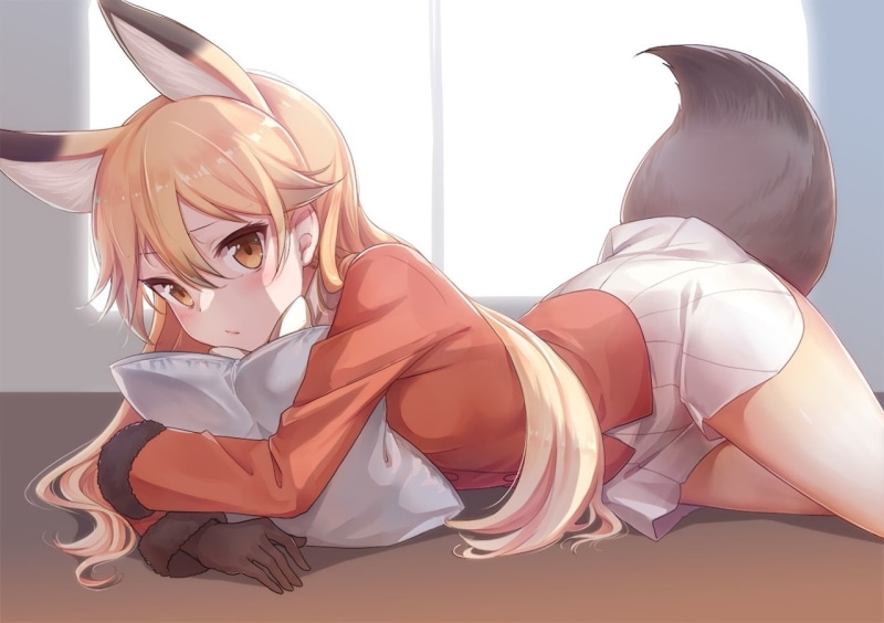 skirt, hair, exercising, women, long hair, brown eyes, 720P, real people, anime girls, Kemono Friends, Red fox (Kemono friends), one person, fashion, lifestyles