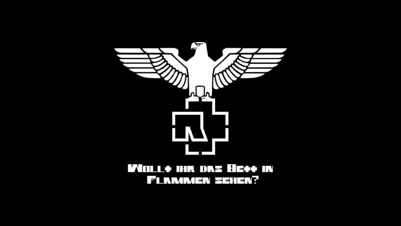 representation, 1080P, western script, white, Till Lindemann, illuminated, low angle view, studio shot, black background, metal music, Rammstein, male likeness