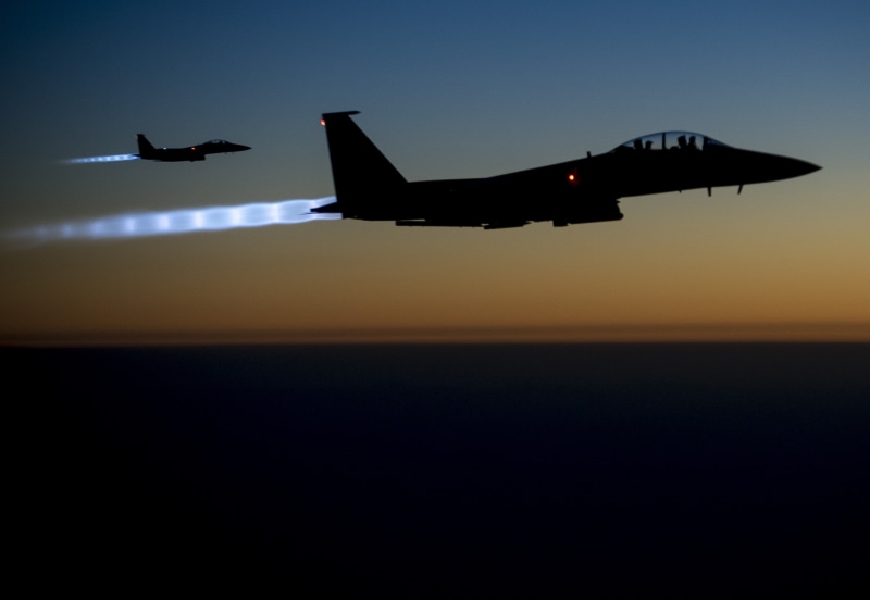 on the move, outdoors, mid-air, flying, orange color, low angle view, airplane, motion, McDonnell Douglas F-15 Eagle, sky, side view, nature, silhouette