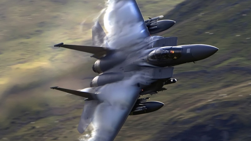 water, speed, on the move, McDonnell Douglas F-15 Eagle, flying, sea, F-15 Eagle, military, no people, motion, aerospace industry, plane, mid-air, transportation