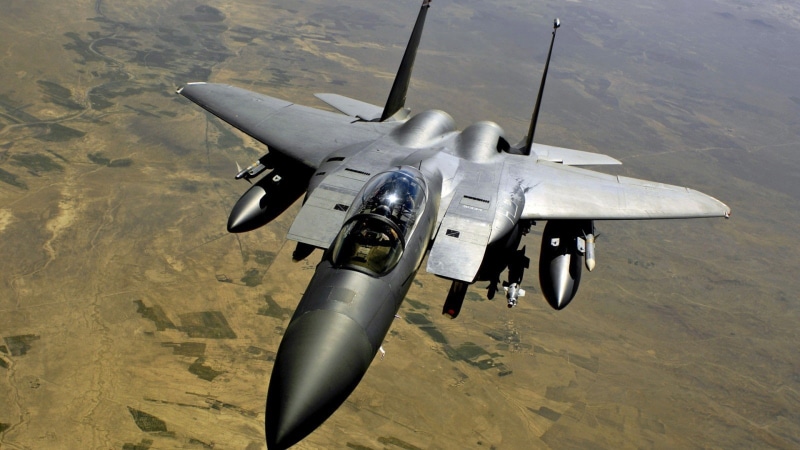 airplane, transportation, day, aerial view, military, 720P, air force, plane, Aviator, McDonnell Douglas F-15 Eagle, army, mode of transportation, air vehicle