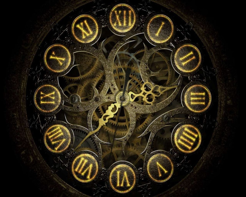 3planesoft, geometric shape, technology, clock, metal, brown, studio shot, science, close-up, industry, clocks, mechanics, 720P, complexity, gear, connection