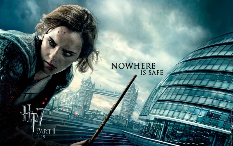 contemplation, architecture, building exterior, 1080P, looking at camera, women, skyscraper, communication, young adult, Hermiona Granger, Harry Potter