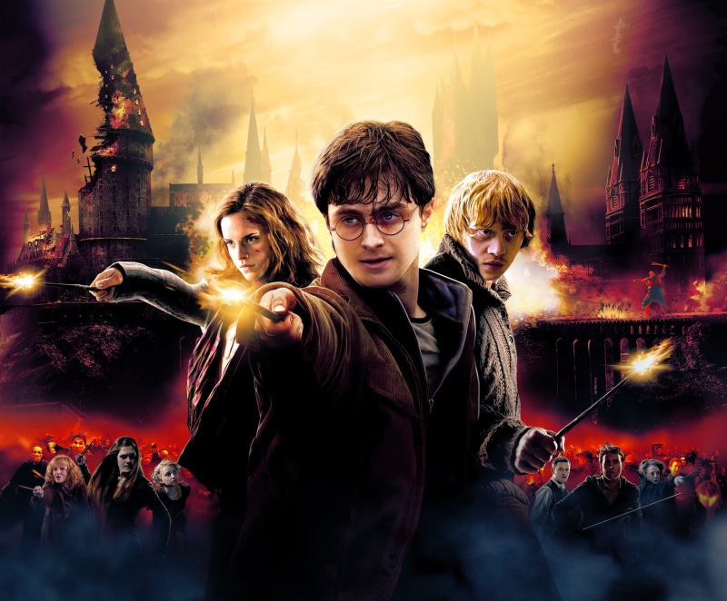 4K, Hermione Granger, Daniel Radcliffe, Emma Watson, Rupert Grint, Ron Weasley, 4K, Harry Potter and the Deathly Hallows