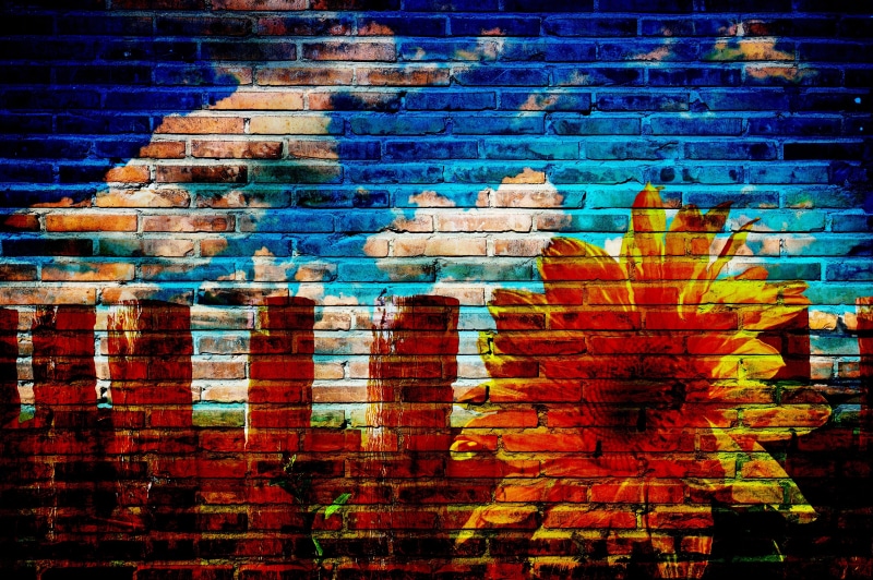 backgrounds, architecture, multi colored, nature, concrete, paint, building exterior, art and craft, blue, 4K, no people, auto post production filter