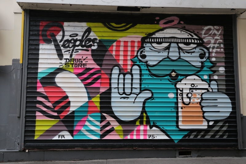 5K, street artist, creativity, urban, paris, man, mural, closed, road, street art, beer, western script, painting, representation, nobody, creative, private