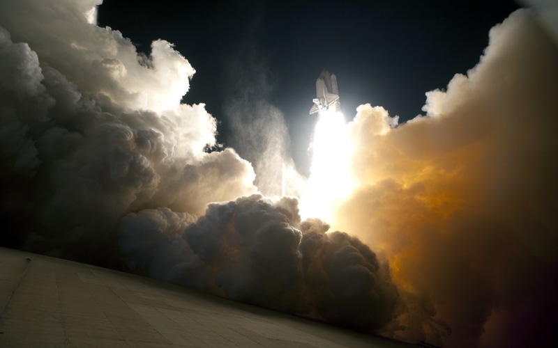 launching, 720P, space shuttle, launch pads, NASA, smoke