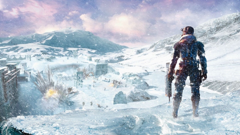 adult, mountain, full length, standing, digital, day, nature, snow, man, beauty in nature, holding, scenics - nature, two people, video games, young men