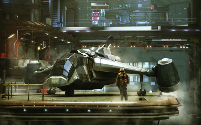 indoors, futuristic, train - vehicle, art and craft, travel, vehicle, train, plane, beside, night, illuminated, human representation, transportation