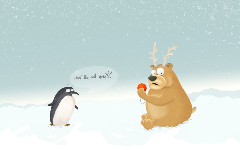 animal, backgrounds, arctic, winter, white, cold - Temperature, sky, digital composite, celebration, vector, 2K, antarctica, fun, holiday, snowman, illustration