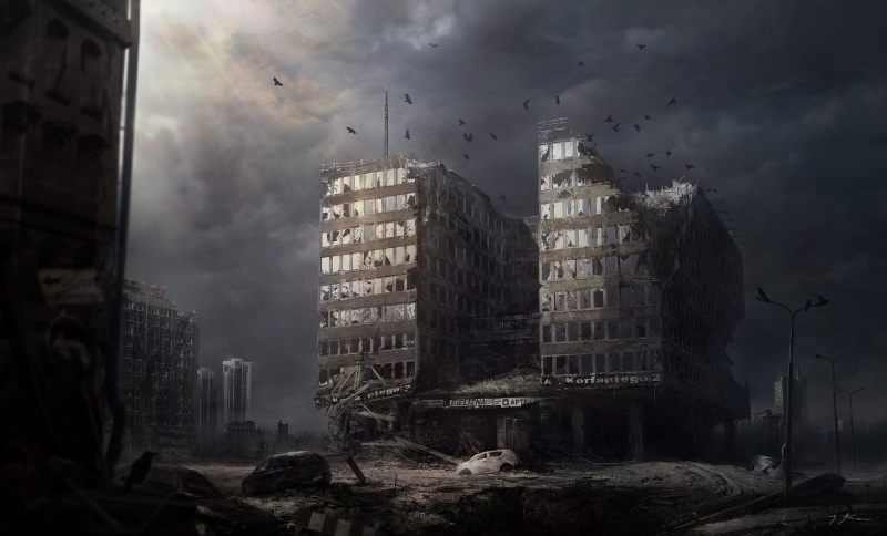 1080P, ruin, futuristic, apocalyptic, artwork