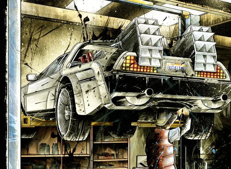 720P, deterioration, white, time, damaged, metal, motor vehicle, obsolete, day, built structure, vehicle, old, car, run-down, mode of transportation, Back to the Future