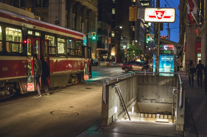 men, city life, transportation, sign, canada, 5K, text, outdoors, communication, night, road, subway, land vehicle, incidental people, illuminated, street