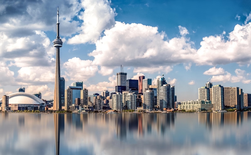 4K, facade, skyline, panorama, cityscape, architecture, city, modern, building, buildings, cloud - sky, landscape, building exterior, water, outdoors