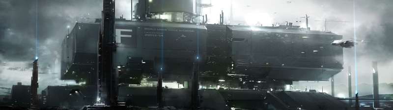 artwork, multiple display, dystopian, 4K, futuristic, science fiction, futuristic city, space, elevator