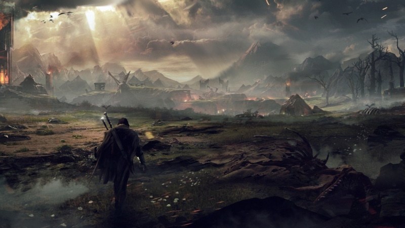 drawing, Dystopian, middle, earth shadow of mordor, 1080P