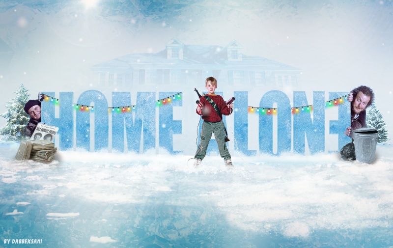 ice, young women, warm clothing, home alone, men, full length, snowing, front view, cold temperature, standing, alone, digital composite, positive emotion