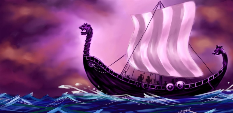 1080P, nordic, ship, 3d and abstract, viking, pagan, north, sea
