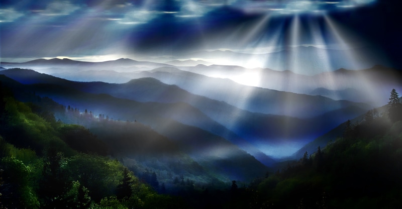 landscape, Beautiful, mountain, misty, nature, forest, outdoors, Blue Ridge Mountains, trees, nikon D5300, John Howard, sun light, outdoor, eastern United States