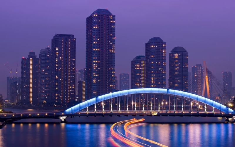 financial district, transportation, no people, building, architecture, ship, waterfront, office building exterior, skyscraper, river, light trails, illuminated