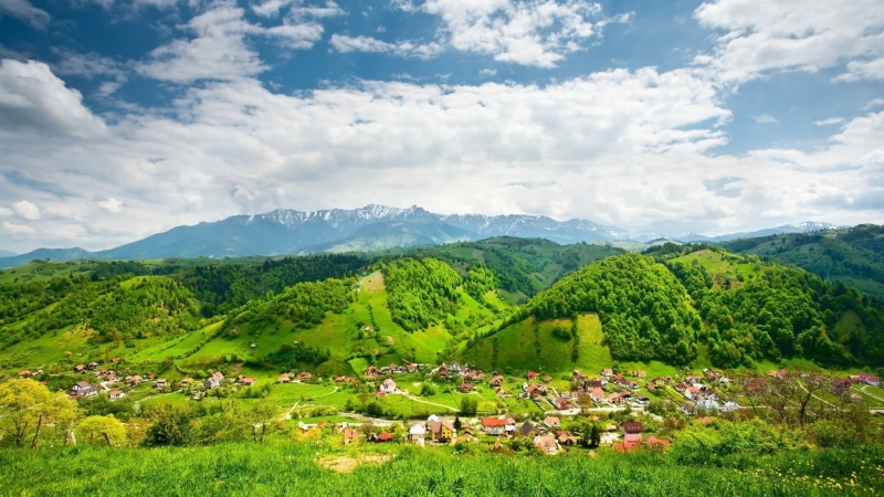 built structure, cloud - sky, covered, beauty in nature, green, landscape, sky, clouds, field, 1080P, mountain peak, environment, hills, outdoors, plant