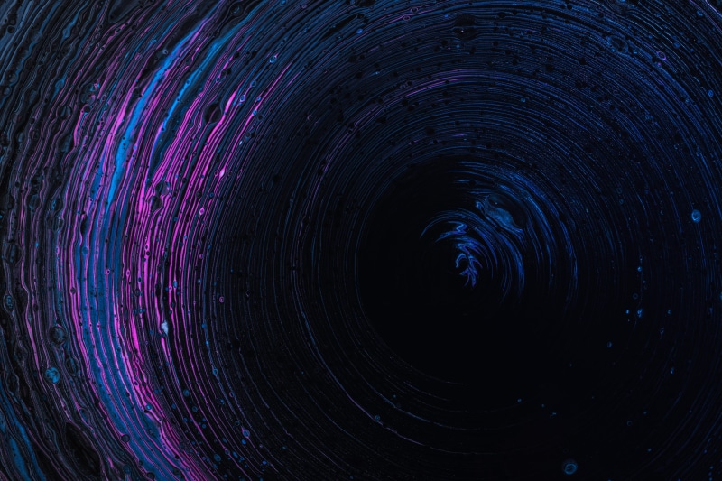 outer space, purple, paint, spinning, dark, no people, painted, 5K, darkness, flare, turning, lighting, graphics, fractal, texture, motion, light, sphere