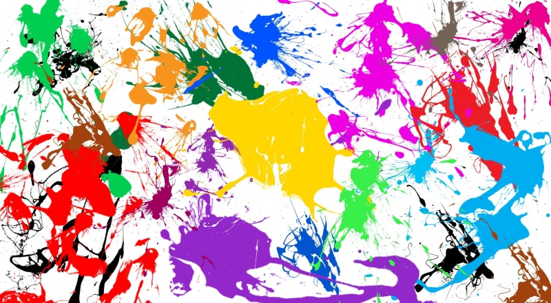 red, painting, yellow, paper, 2K, Paint, art and craft, chaos, pattern, vibrant color, no people, indoors, blob, Colorful, painted, craft, smudged, paintings