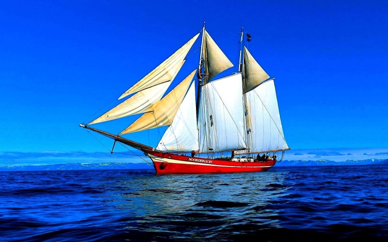 1080P, norway, boats, towards, sailing, ship, east