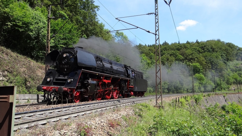 kbs 750, no people, outdoors, history, old-fashioned, Steam Locomotive, nature, old, fils valley railway, day, Br, pollution, passenger train, tree, railroad Car