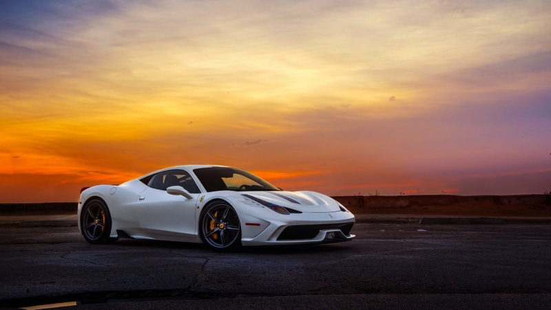 transportation, no people, 1080P, Speciale, land, car, beauty in nature, sports car, White, Supercar, coupe, Italia, outdoors, travel, speed, road, Ferrari