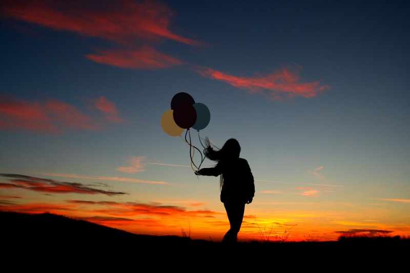 sky, girl, one Person, two people, ball, cloud - Sky, red, 4K, photo, full length, real people, holding, field, standing, sunset, beauty in nature, cloud