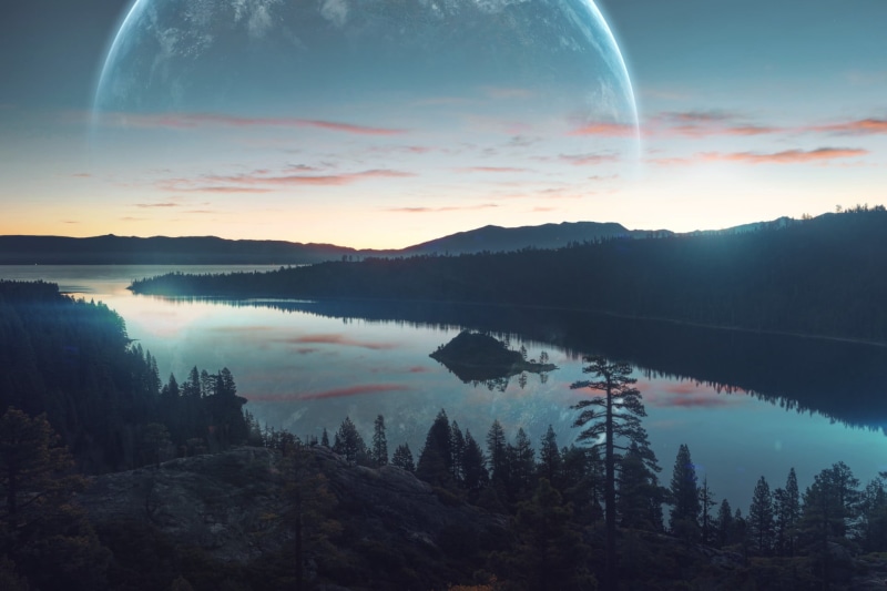 sun, Vadim Sadovski, canada, nature, digital art, sunrise - Dawn, sunlight, tranquility, dusk, idyllic, sunset, reflection, autumn, landscape, environment