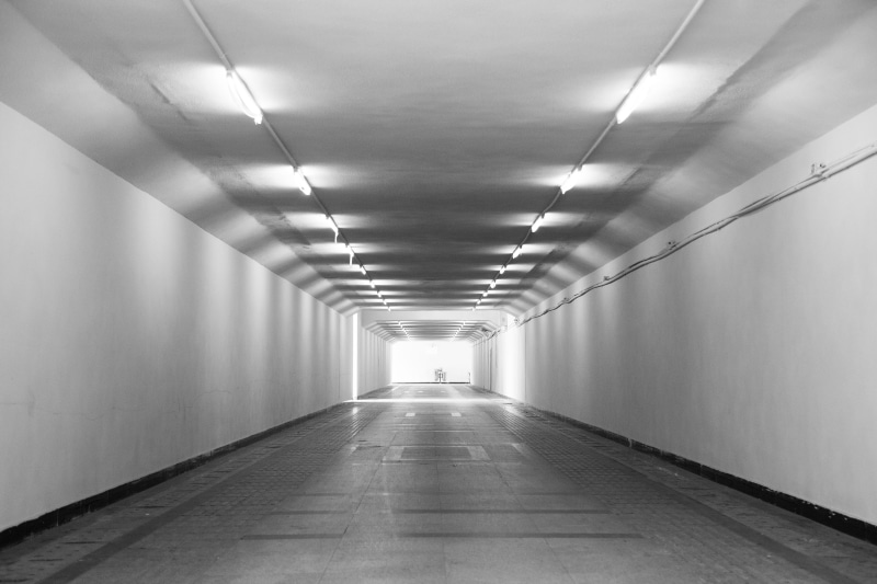 black, flooring, underground passage, no People, lighting equipment, vanishing Point, tunnel, underpass, transportation, 5K, direction, indoors, diminishing perspective