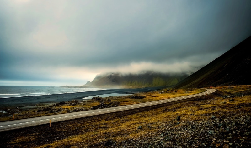 sunrise, environment, beauty in nature, cloud - sky, tundra, field, beautiful, fog, seaside, nature, seascape, road, sky, dawn, tranquil scene, grass, clouds