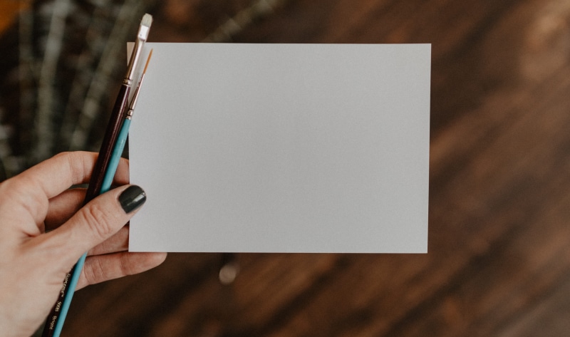 hold, note pad, card, mockup, adult, paint, art and craft, human body part, indoors, paper, human hand, stickynote, art, close-up, creativity, holding